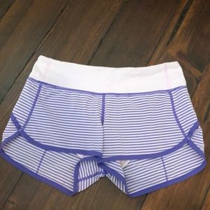 Purple stripped Lululemon shorts